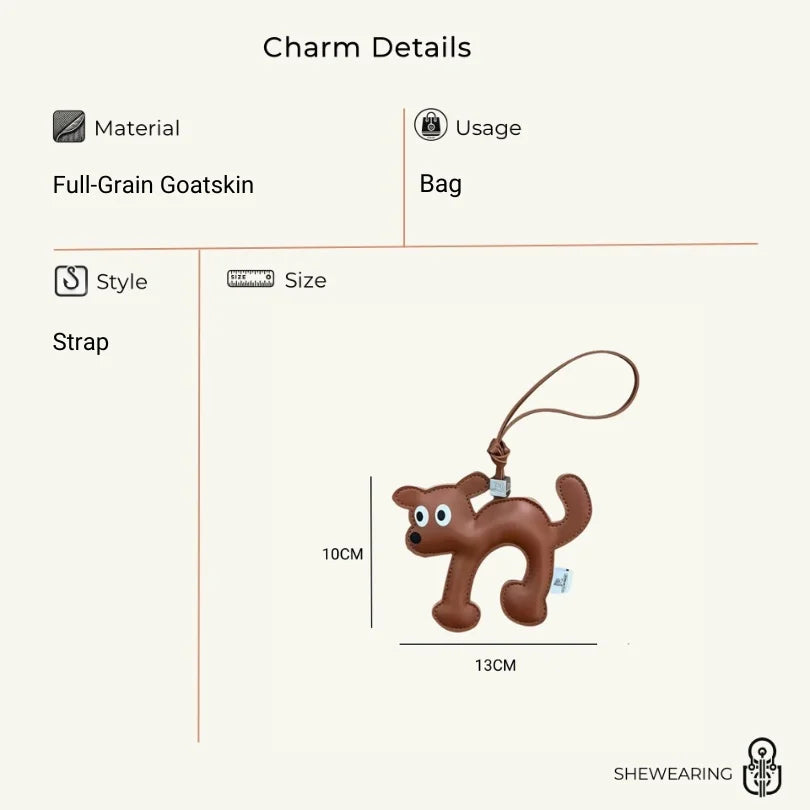 Leather Bag Charm – Playful Orange Cat Keychain Doll for Couples and Festive Gifting