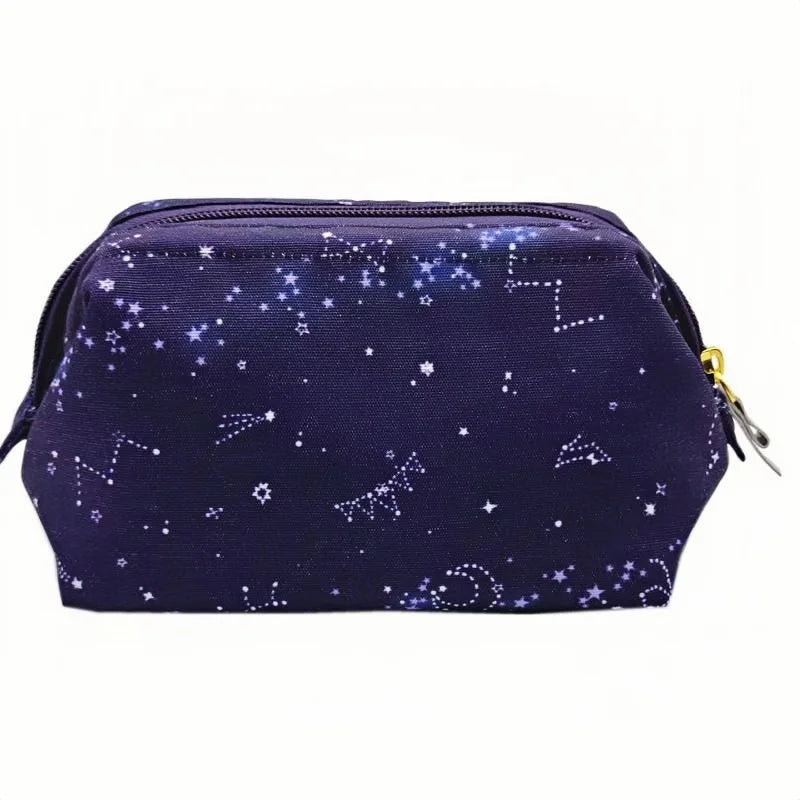 Whimsical Embroidered Fairy Princess Starry Sky Makeup Bag | Spacious and Portable Toiletry Organizer