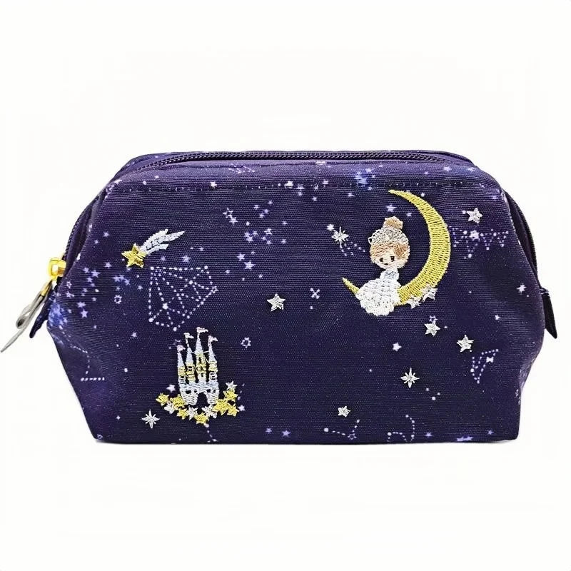 Whimsical Embroidered Fairy Princess Starry Sky Makeup Bag | Spacious and Portable Toiletry Organizer