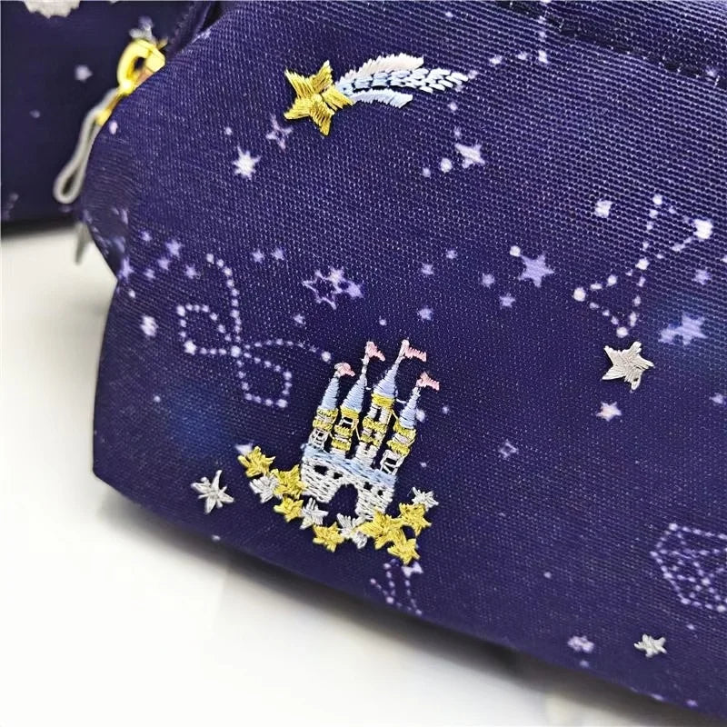 Whimsical Embroidered Fairy Princess Starry Sky Makeup Bag | Spacious and Portable Toiletry Organizer